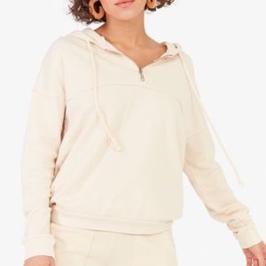 MATE The Label- Cotton Hood Sweatshirt- Bone